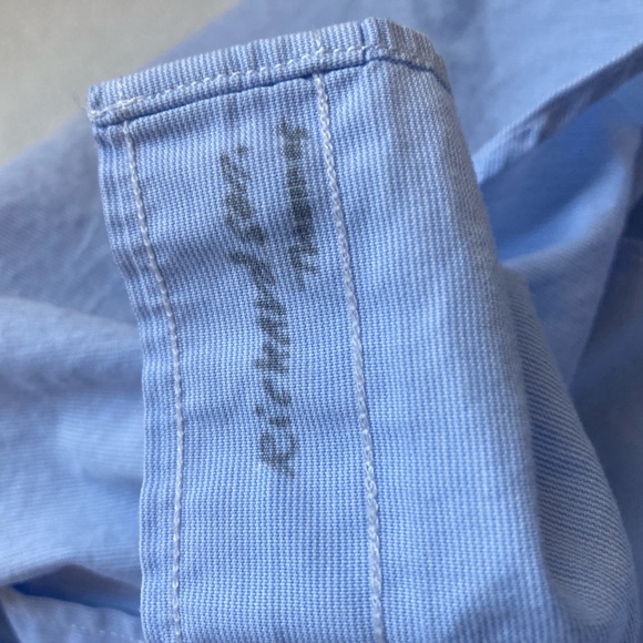 J Crew Shirtings Cotton Long Sleeve Light Blue Men's Shirt with White Collar S - Picture 16 of 16